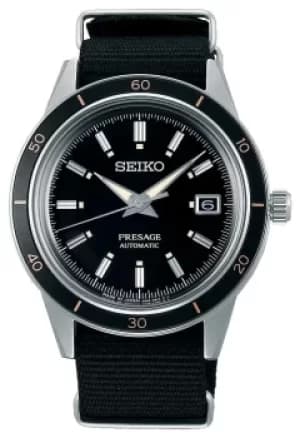 Seiko Presage Style 60s Black Nylon Strap SRPG09J1 Watch