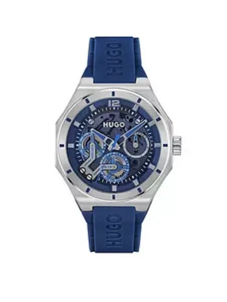 HUGO 1530375 Mens #Grail Skeleton (44mm) Blue Dial / Blue Watch