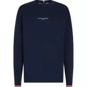 Tommy Hilfiger Hilfiger Embro Crew Neck - Blue