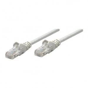Intellinet Network Patch Cable Cat6A 50m Grey Copper S/FTP LSOH / LSZH PVC RJ45 Gold Plated Contacts Snagless Booted Polybag