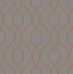 Fine Decor Apex Charcoal Geometric Metallic Effect Smooth Wallpaper