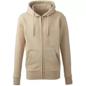 Anthem Mens Organic Full Zip Hoodie (L) (Desert Sand)