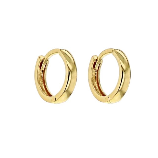 Be You 9ct Gold Huggy Hoops Gold female One Size
