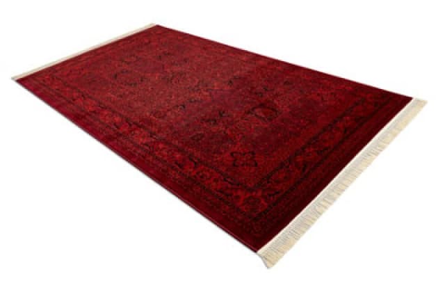 RugsX Orient 5365 Carpet Burgundy / Black Frame, Oriental, With Fringes 150X230 Cm