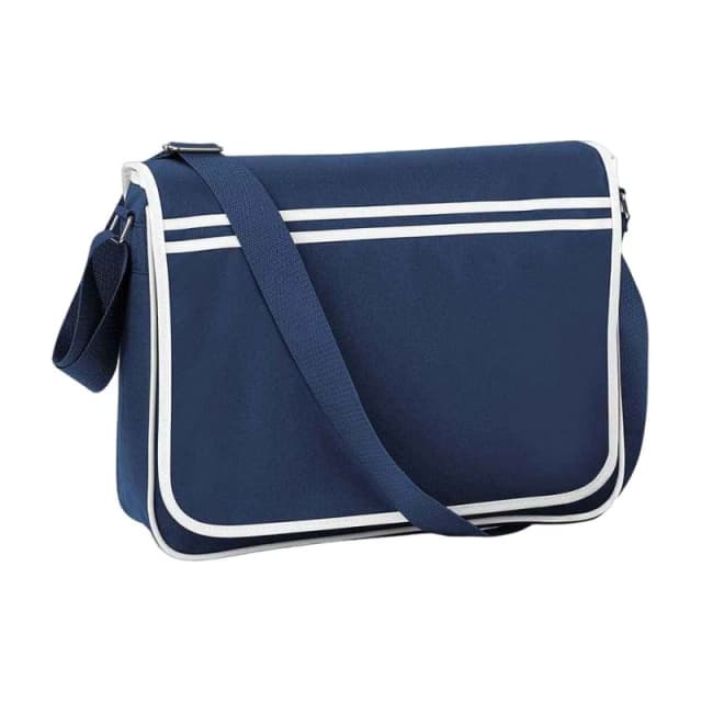 Bagbase Mens Retro Messenger Bag in Mid Navy Mid Navy Male