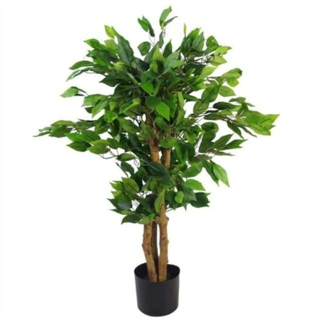 Leaf 90cm Artificial Evergreen Ficus Tree Green