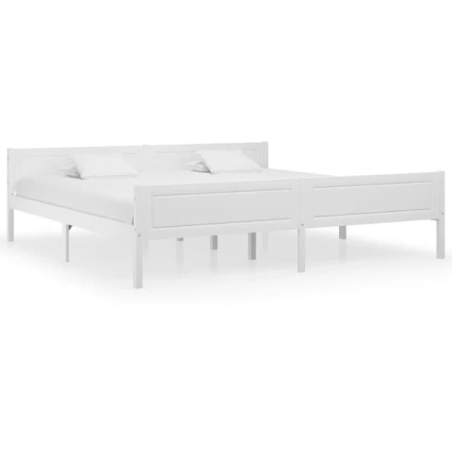 VIDAXL Bed Frame without Mattress Solid Pinewood White 200x200cm Vidaxl 8720286364208