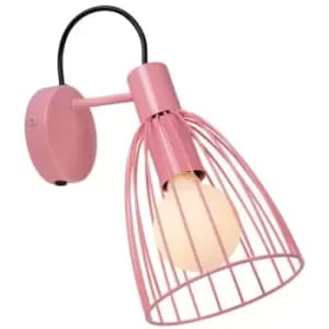 Lucide MACARONS - Wall Light - 1xE27 - Pink