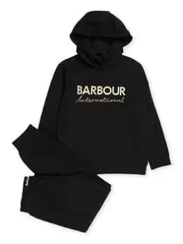 Barbour International Girls Aldea Tracksuit - Black, Size Age: 10-11 Years, Women