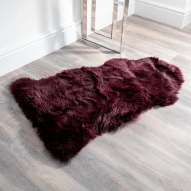 Native Natural Luxurious Purple Sheepskin Rug Xxl