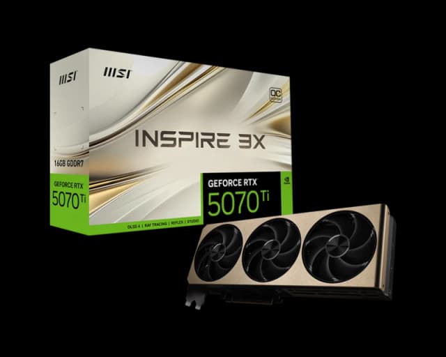 MSI GeForce RTX 5070 Ti 16G INSPIRE 3X OC 16GB GDDR7 Graphics Card