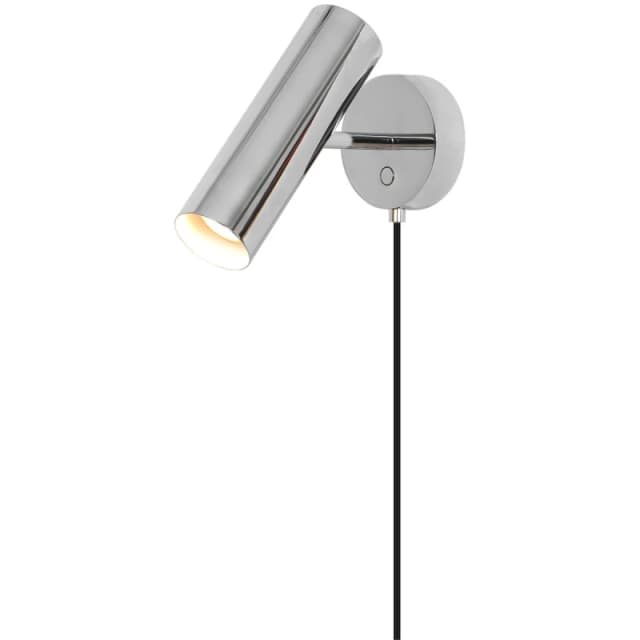 Nordlux Mib Indoor Wall Light Silver Metal Sensor GU10 Adjustable Head - Plug In or Mains Powered, IP20 Silver Unisex