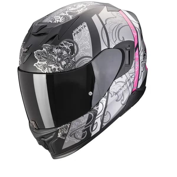 Scorpion Exo-520 Evo Air Fasta Matt Black-Silver-Pink Full Face Helmet Size M