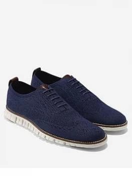 Cole Haan Zero Stitch Lace Up Shoe, Navy, Size 7, Men