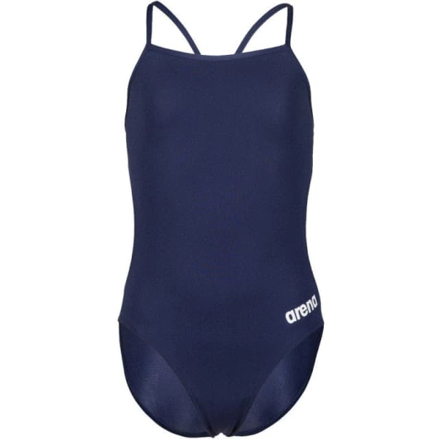 Arena Girls Solid Team Challenge Swimsuit Navy/White female 28 (12-13)