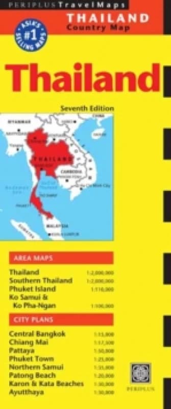 Thailand Travel Map Seventh Edition Sheet map, folded