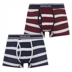 SoulCal Block Stripe Trunks - Navy/White/Burg