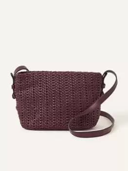 Accessorize Woven Cross Body, Red, Women