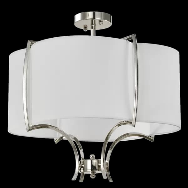 Faro 4 Light Cylindrical Pendant Ceiling Light Nickel, E14