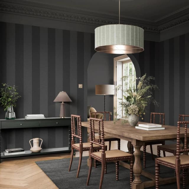 Superfresco Easy Regent Stripe Charcoal, Black 142524