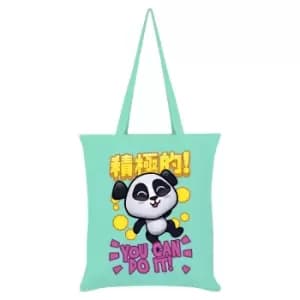Handa Panda You Can Do It Tote Bag (One Size) (Mint Green)