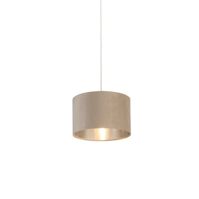 Lighting Collection Verde Taupe Velvet Shade