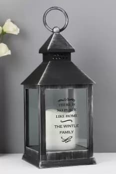 Personalised Antique Scroll Black Lantern