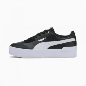 PUMA Carina Lift Womens Trainers, Black/White Size 4 Shoes