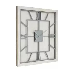 Hill Interiors Williston Square Wall Clock in White