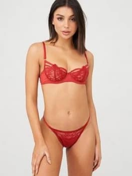 Muse By Coco De Mer Scarlett Balcony Bra - Tango Red