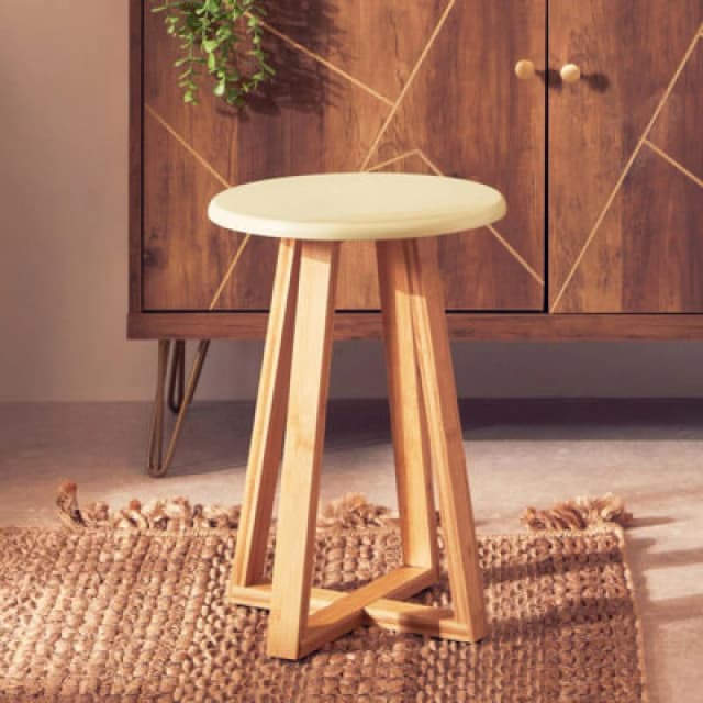 Orsina Viborg Green Bamboo Round Stool