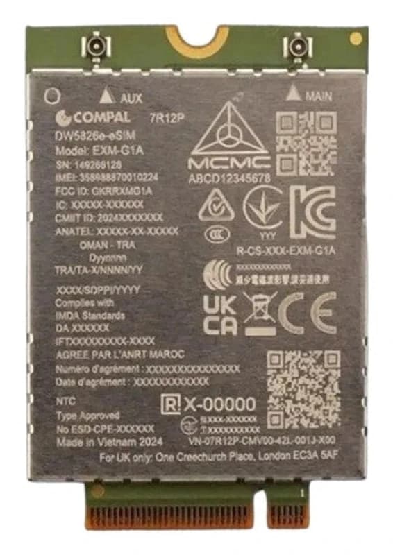 Dell DELL DW5826E Internal WWAN 600 Mbps DELL-9WCV5