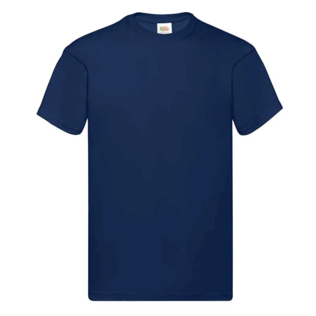 Fruit Of The Loom Fruit of the Loom Men Cotton T-Shirt in Dark Navy Size: Small Dark Navy S Male 5063693930332