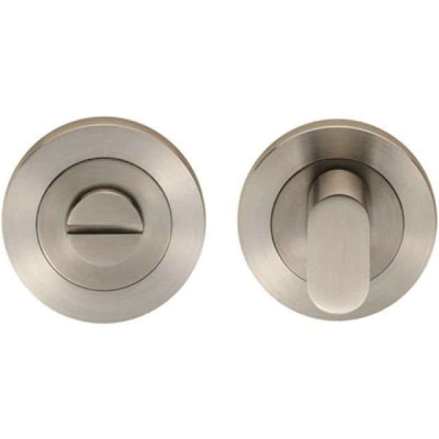 Loops Round Thumbturn Lock and Release Concealed Fix Rose Satin Stainless Steel Metallics unisex