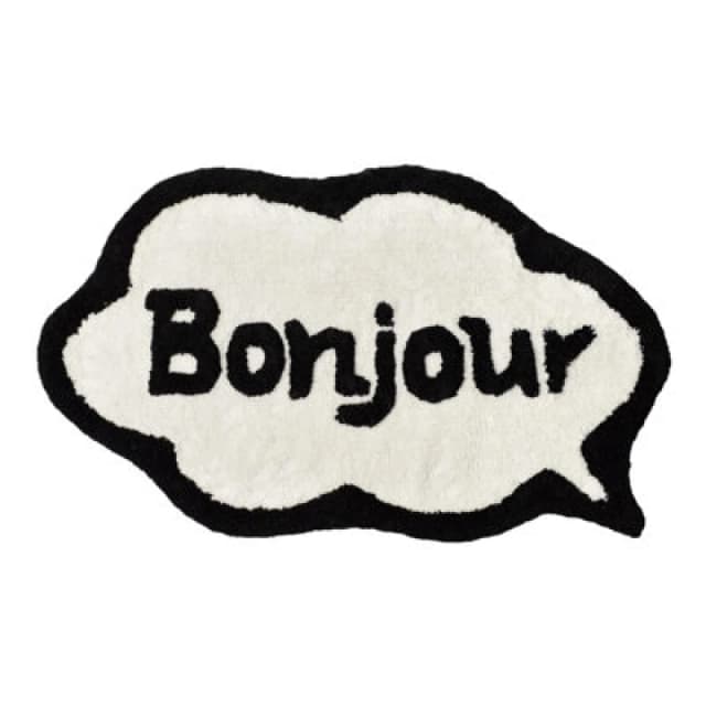 Allure Bath Fashions Bonjour Slogan Non Slip Bath Mat