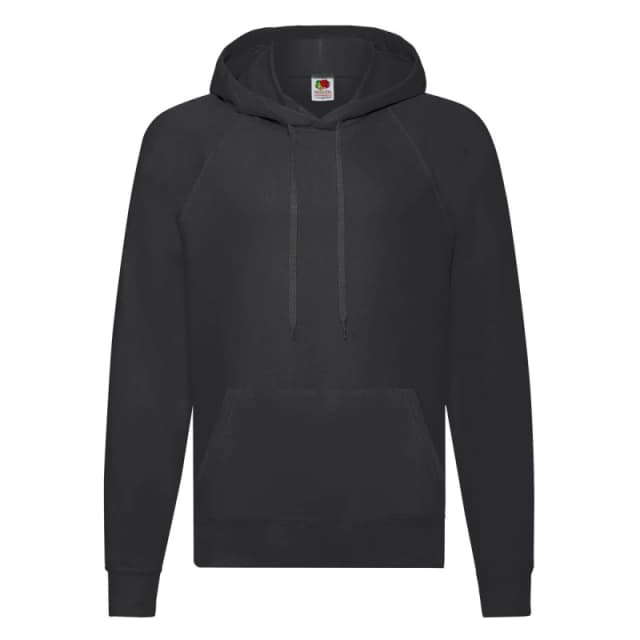 Fruit Of The Loom Fruit of the Loom Men Lightweight Hooded Sweatshirt in Black Size: Small Black S Male 5063470700424