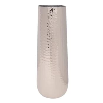 Hotel Collection Beaten Dot Vase - Silver
