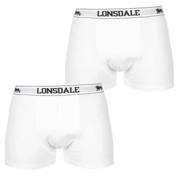 Lonsdale 2 Pack Trunks Mens - Black/RedStrp