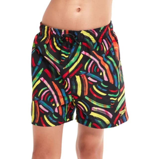 Speedo Digital Print 13" Swim Shorts - Black 9 - 10 Years