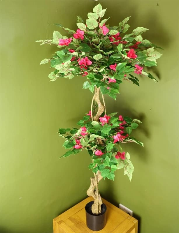 Leaf Large Japanese Artificial Tree Silk Bougainvillea Tree Botanik Dark Pink