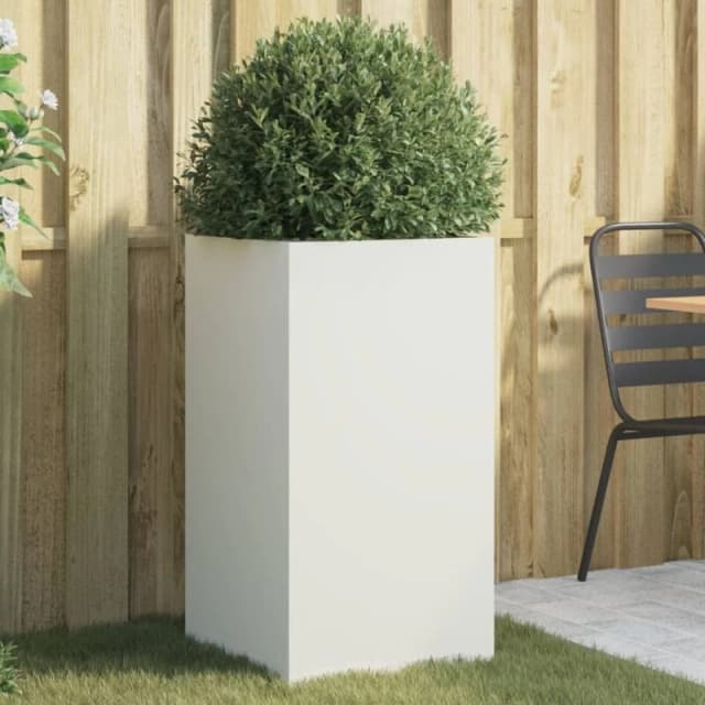 VIDAXL Planter White 42x38x75cm Steel Vidaxl 8721012364363