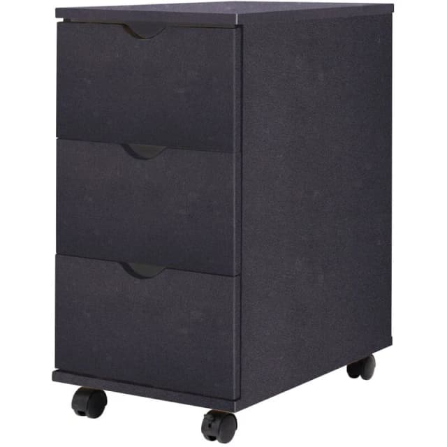 vidaXL Drawer Unit Black Home Storage Cabinet Organiser Nightstand Furniture