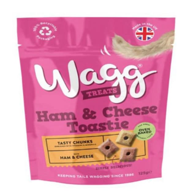 Wagg Ham With Cheese Toastie Treats 125G (Pack Of 7)