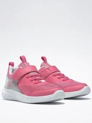Reebok Rush Runner 4 Shoes, Pink/Silver, Size 12 Younger