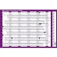 SASCO Academic Year Planner Unmounted 2023, 2025 Landscape Purple English 91.5 x 61 cm