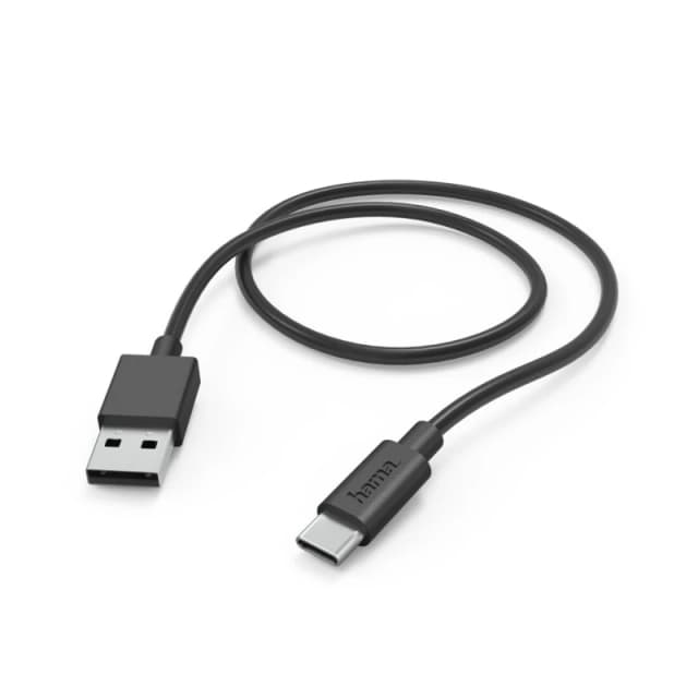Hama Hama USB charging cable USB 2.0 USB-A plug, USB-C plug 1m Black 00201594 00201594