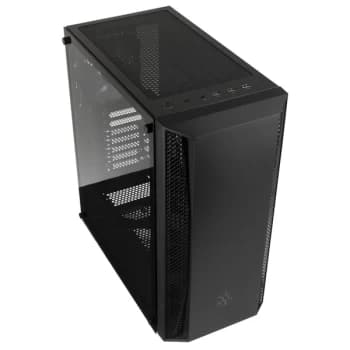 Silverstone Fara Mid-Tower Case - Black Tempered Glass