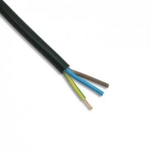 Zexum 0.75mm 3 Core Black Cable Flexible 3183Y - 1 Meter