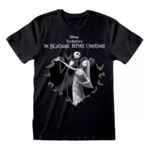 Nightmare Before Christmas T-Shirt Bat Heart Size L