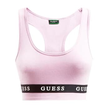 Guess Core Stripe Logo Bra - Lilac Cream